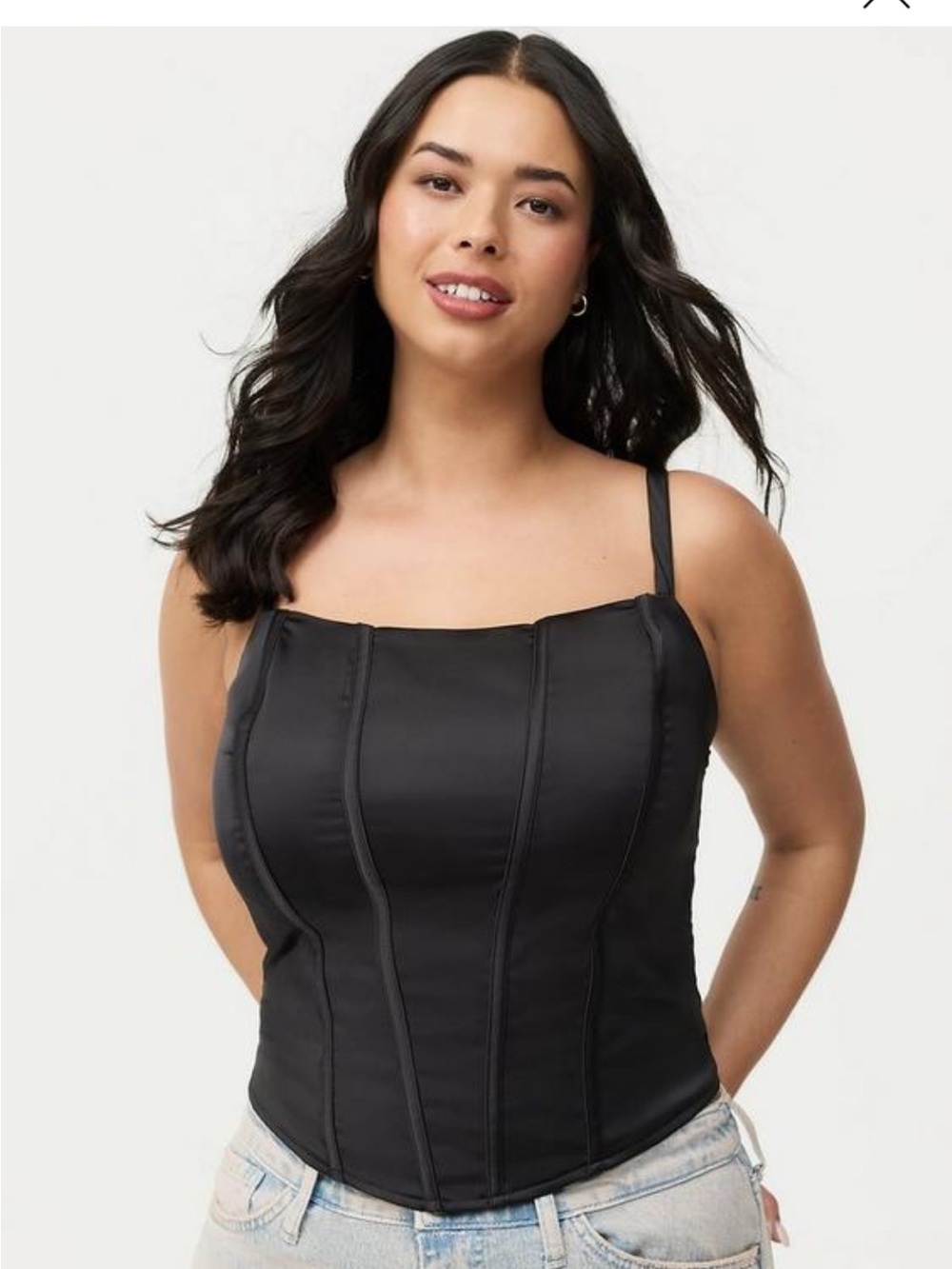 Torrid Satin Crop Corset Top